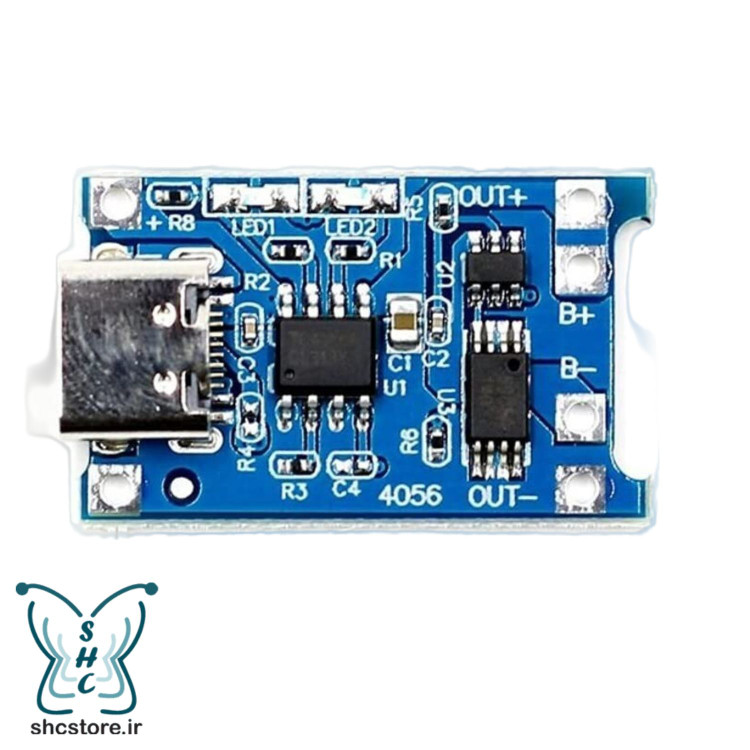 ماژول شارژر باتری 18650-شاژر باتری قلمی- ماشین- موتور سیکلت- لیتیومی- کتابی- 3.7 ولت- (1)